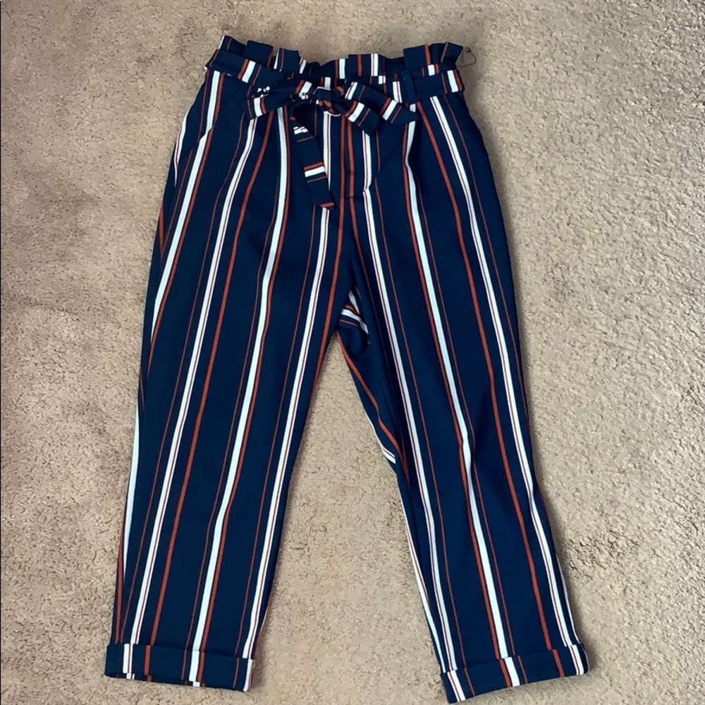 High Waist Tie Waist pants